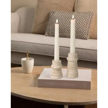 Vixdonos Natural Stone Candle Holders for Elegant Decor