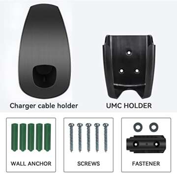 Charging Cable Organizer for Tesla,Wall Mount Connector Holder, Charger Cable Holder Adapter with Ch...