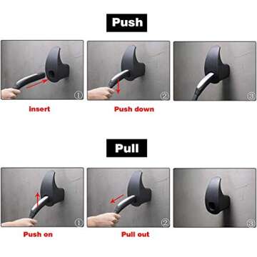 Charging Cable Organizer for Tesla,Wall Mount Connector Holder, Charger Cable Holder Adapter with Chassis Bracket,Compatible with Model 3/S/Y/X,Black