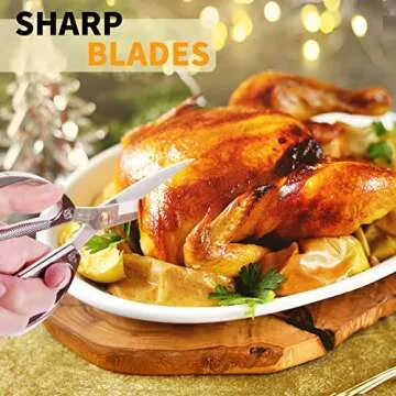 Newness Kitchen Shears: Stainless Steel Heavy Duty Kitchen Scissors for Easy Cutting
