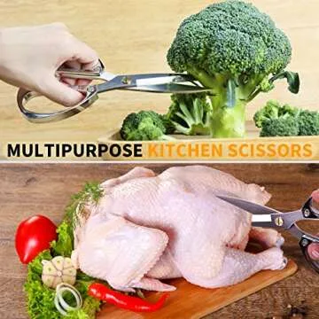 Newness Kitchen Shears - Durable Stainless Steel Scissors