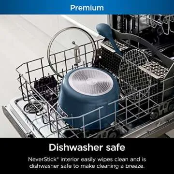 Ninja CW202BL Foodi NeverStick PossiblePot, Premium Set with 7-Quart Capacity Pot, Roasting Rack, Glass Lid & Integrated Spoon, Nonstick, Durable & Oven Safe to 500°F, Macaron Blue