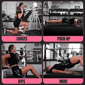 FITFABFLEX Exercise Hip Thrust Belt for Weights, Glute Workout Equipment, Adjustable Hip Thrust Belt for Dumbbells, Glute Trainer for Home Workouts with Extra Padding, Booty Builder