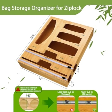 Orikithem 6-in-1 Foil and Plastic Wrap Organizer