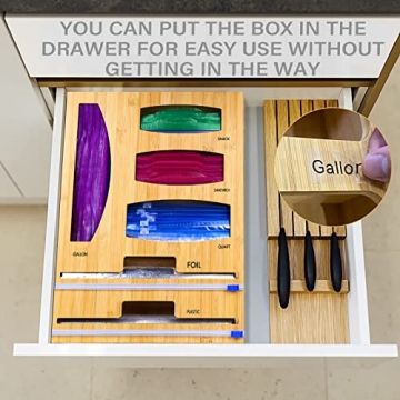 Orikithem 6-in-1 Foil and Plastic Wrap Organizer