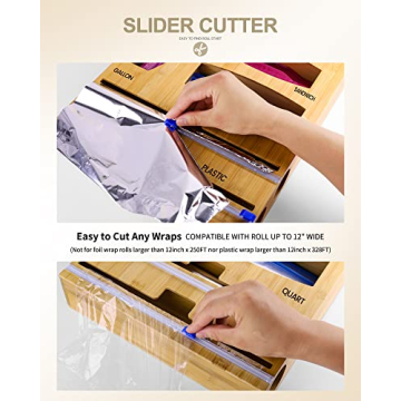 Orikithem 6-in-1 Foil and Plastic Wrap Organizer