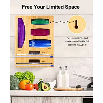 Orikithem 6-in-1 Foil and Plastic Wrap Organizer