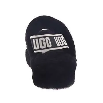 UGG Women's Oh Yeah Slipper, Black, 6