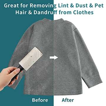 KEEOU Lint Rollers for Pet Hair, [480 Sheets Extra Sticky] Pet Hair Lint Remover with 3 Rollers + 3 Refills, Lint Roller Value Set Brush for Dog & Cat Hair Removal, Clothes, Funitures, Car (6 Pack)