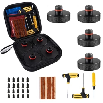 Tesla Jack Pads for Model 3/Y/S/X - 4 Pack with Tire Repair Kit