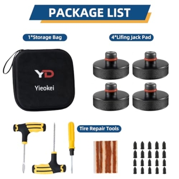 Tesla Jack Pads 4 Pack with Tire Repair Kit - 2016-2024