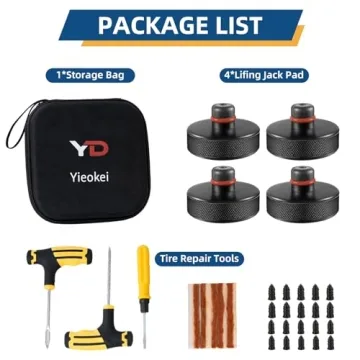 Tesla Jack Pads 4 Pack with Tire Repair Kit - 2016-2024