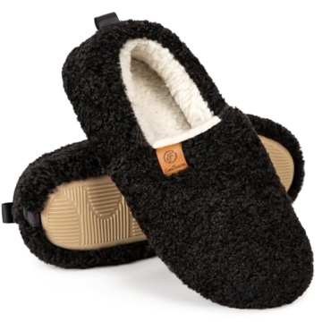 Cozy Memory Foam Slippers for Women, Black