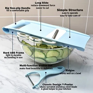 NACOLUS 5 in 1 Mandoline Slicer for Efficient Meal Prep