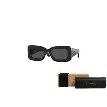 BURBERRY Astrid BE4343 Black/Dark Grey Sunglasses Bundle