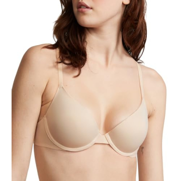 Victoria's Secret Pink Wear Everywhere Push Up Bra, Padded, Smoothing, Bras for Women, Beige (34B)