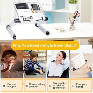 Armyte Ergonomic Book Stand for Comfortable Reading Anywhere