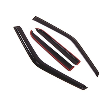 TuningPros Rain Guards for Isuzu Rodeo (1991-1997) | Custom-fit Window Visors | Smoke Tinted, 4 Pcs ...