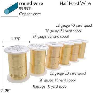 Tarnish-Resistant Copper Wire for Jewelry Making 20 Yards