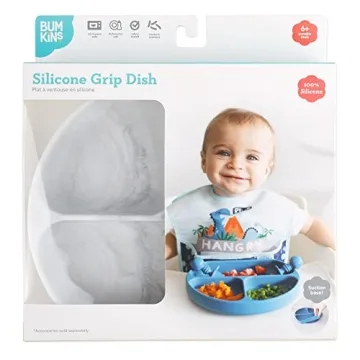 Bumkins Silicone Grip Dish for Baby Feeding Needs