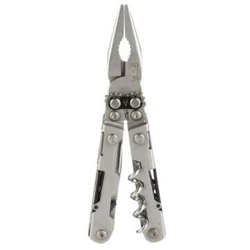 SOG PowerLitre Mini Utility Multi-Tool w/ 19 Lightweight Tools, Compact 5 Inch Long Utility Tool wit...