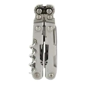 SOG PowerLitre Mini Utility Multi-Tool w/ 19 Lightweight Tools, Compact 5 Inch Long Utility Tool with Knife, Screwdriver, Hex Bit Holder, Stone Wash