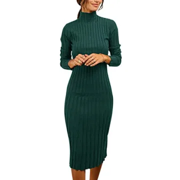 MEROKEETY Women's Ribbed Sweater Dress - Stylish & Versatile