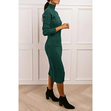MEROKEETY Women's Ribbed Sweater Dress - Stylish & Versatile