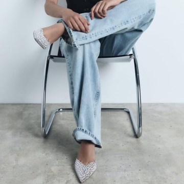 ATBELL Women's Elegant Clear Slingback Heels with Pearls