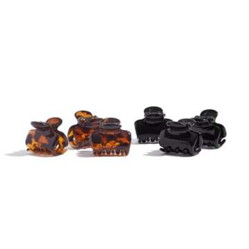 Kitsch Small Hair Clips for Women - Eco-Friendly Stylish Claw Clips, Set of 6