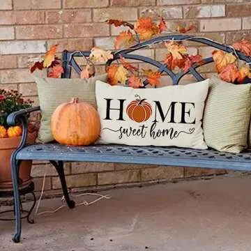 RABUSOFA Fall Pillows - Vibrant Pumpkin Decorative Covers