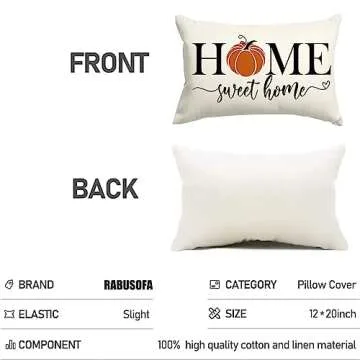 RABUSOFA Fall Pillows - Vibrant Pumpkin Decorative Covers