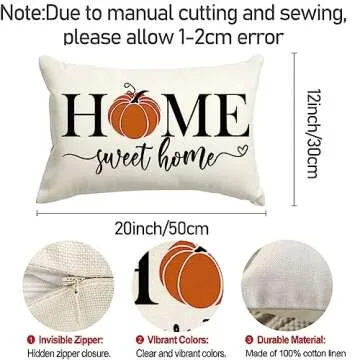 RABUSOFA Fall Pillows - Vibrant Pumpkin Decorative Covers