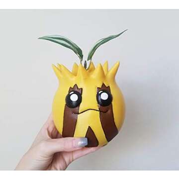 ONESHOT3D Sunkern Planter Flower Pot - Gift Idea for Gamers and Fans of Let's Go!