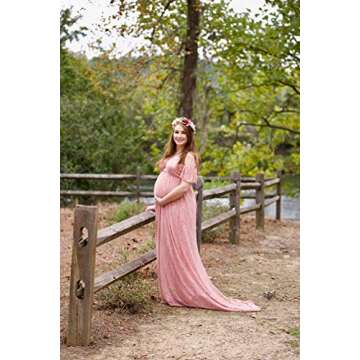 Sicily Lace Off-Shoulder Maternity Dress for Photos