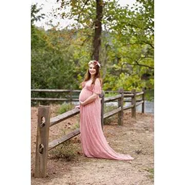 Sicily Lace Off-Shoulder Maternity Dress for Photos