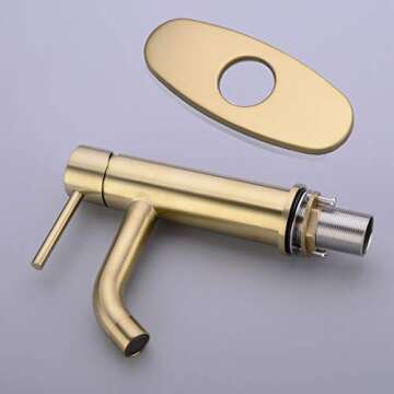 TRUSTMI Brass Sink Faucet - Single Lever with Pop Up Drain