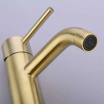 TRUSTMI Brass Sink Faucet - Single Lever with Pop Up Drain