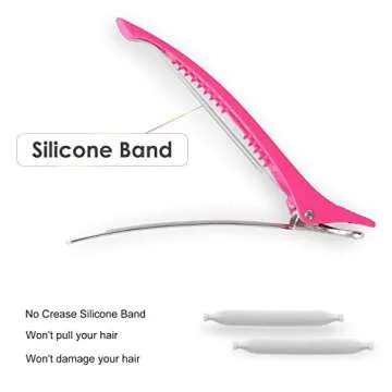 Neon Hair Clips, AIMIKE 12 Pcs Salon Hair Clips for Styling Sectioning, Duck Billed Hair Roller Clips, Professional Hair Styling Clips Sectioning, Hair Cutting Clips for Women, Hairdresser - 4.3” Long