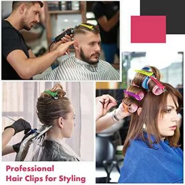 Neon Hair Clips, AIMIKE 12 Pcs Salon Hair Clips for Styling Sectioning, Duck Billed Hair Roller Clips, Professional Hair Styling Clips Sectioning, Hair Cutting Clips for Women, Hairdresser - 4.3” Long