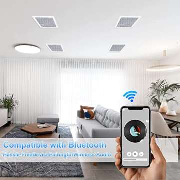 Herdio Bluetooth Ceiling Speakers, 320W 5.25 Inch Flush Mount in Wall Speakers Surround Sound System...