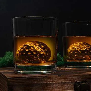 Golf Gifts for Him Whiskey Glasses in Gift Box