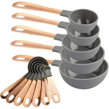 Colorful 12 PC Measuring Cups & Spoons Set