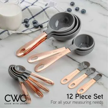 Colorful 12 PC Measuring Cups & Spoons Set