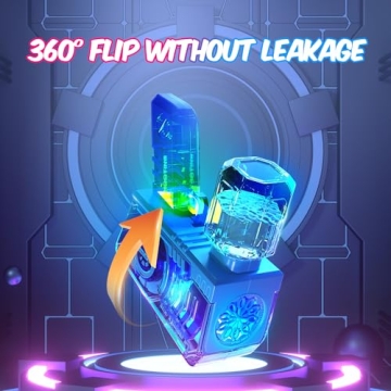 Eaglestone Bubble Gun for Kids - LED Lights & 10-Hole Blaster