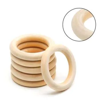 Hitefu Unfinished Wood Rings for Creative DIY Crafting