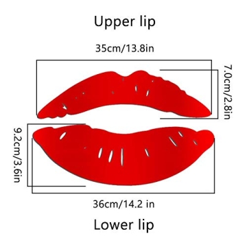LZYMSZ 3D Red Lips Mirror Wall Stickers for Home Decor