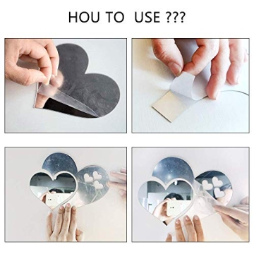 LZYMSZ 3D Red Lips Mirror Wall Stickers for Home Decor