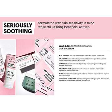 Acure Seriously Soothing SPF 30 Day Cream | 100% Vegan | For Dry to Sensitive Skin | Blue tansy & Niacinamide - Soothes & Provides Sunscreen | 1.7 Fl Oz