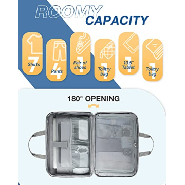 BAGSMART Duffle Bag Large Weekender with Shoe Bag